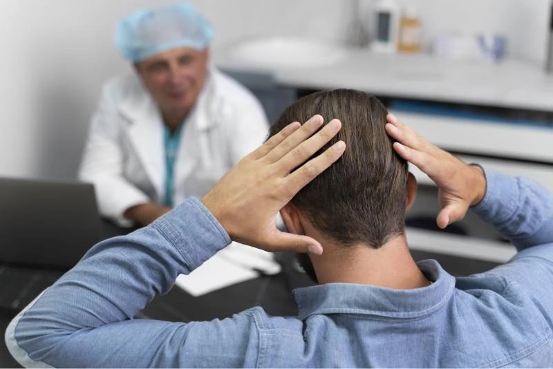 Patient consulting with a neurologist for dizziness symptoms at Magnet Health NY, located at 907 E Tremont Ave, Bronx, NY 10460
