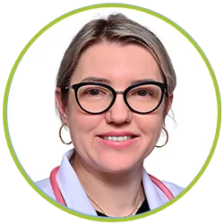 Portrait of Natallia Kleshchanka, Endocrinology Nurse Practitioner at Magnet Health NY, providing expert care for diabetes, thyroid, and hormone conditions at 907 E Tremont Ave and 741 E 233rd St in the Bronx.